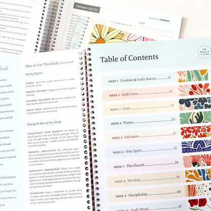 The Study the Bible for 1 year - 52 Week Bible Journal
